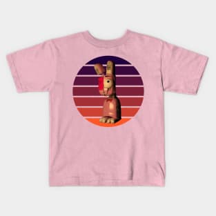 Retro Sunset Steampunk Bunny Kids T-Shirt